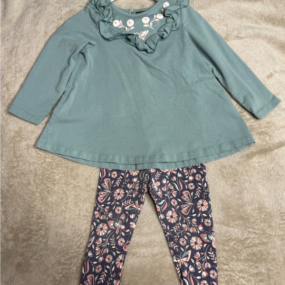 Cynthia Rowley Teal and Floral Kids Matching Set